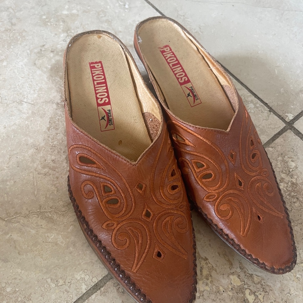 Pikolinos Brown Mules Comfortable Clogs